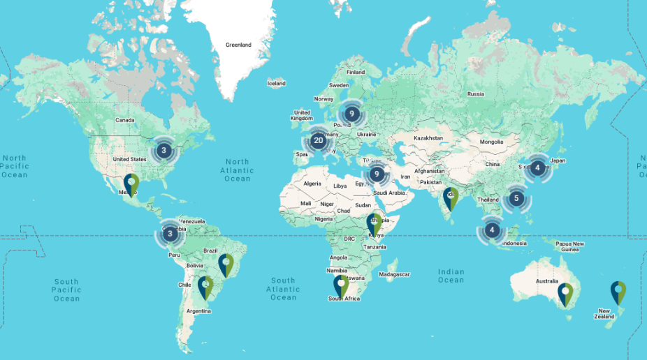 Map of Inogen Alliance Associates