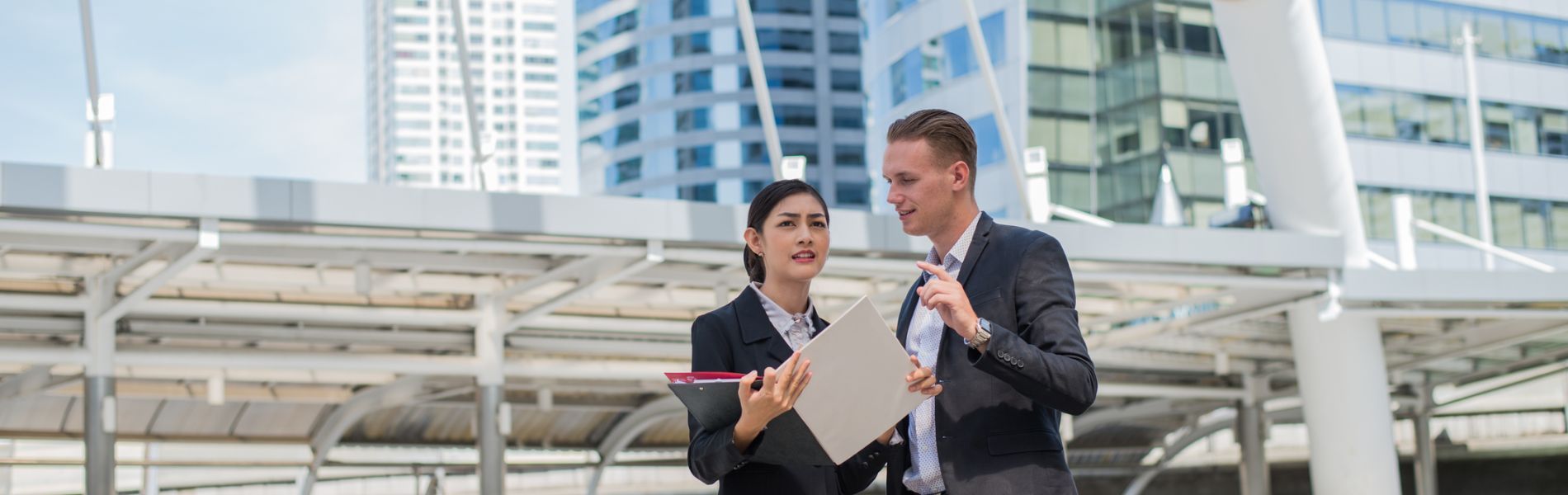 meeting outside buildings